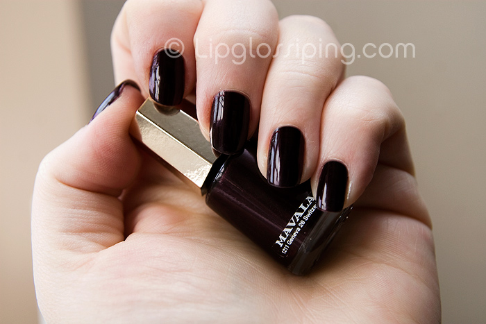 chanel black cherry nail polish