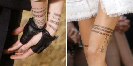 Chanel Thigh Tattoo