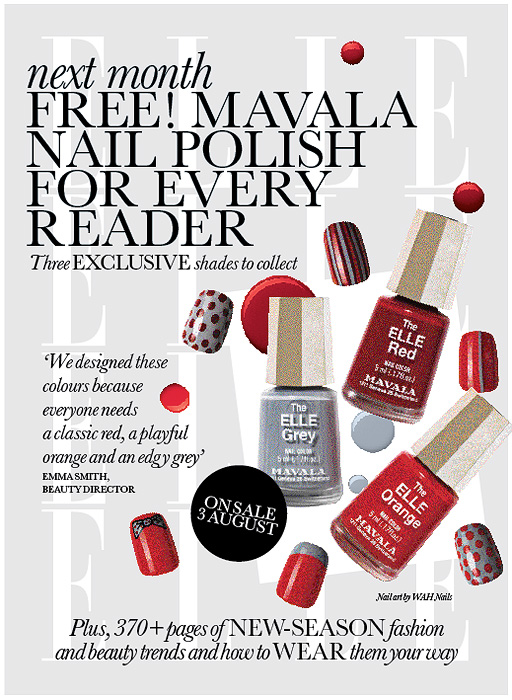 Deal Alert: Free Mavala Nail polish with next month's Elle magazine!