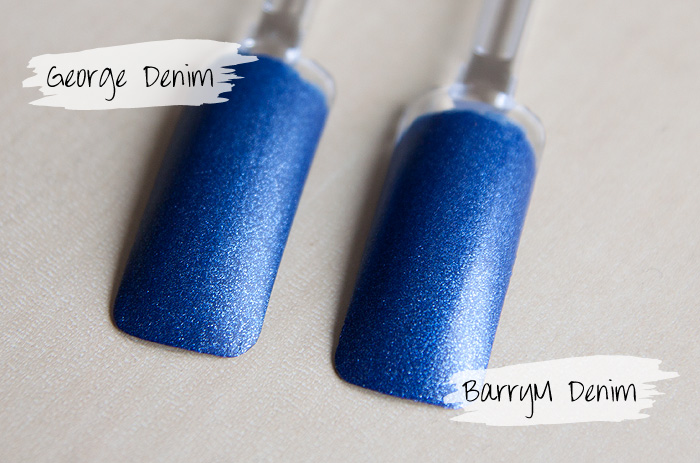 Barry M vs Asda Denim Nails