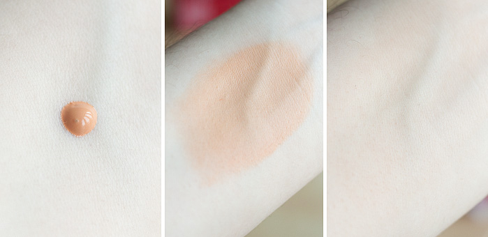 Clarins Instant Light Boosting Radiance Complexion Base in Peach Swatch