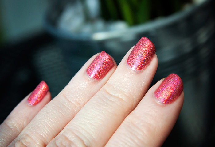 Layla Shocking Pink Hologram Holographic Nail Polish